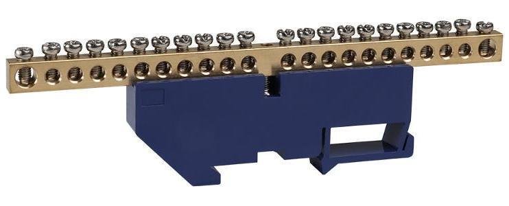 КЭАЗ 277850 Шина нулевая с изолятором OptiKit BB-D-N-DIN-22-6х9 синий [в упаковке 20, цена за 1 шт]