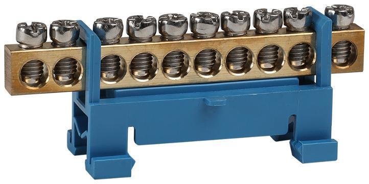 КЭАЗ 277829 Шина нулевая тип Стойка OptiKit BB-S-N-DIN-10-6х9 синий [в упаковке 10, цена за 1 шт]