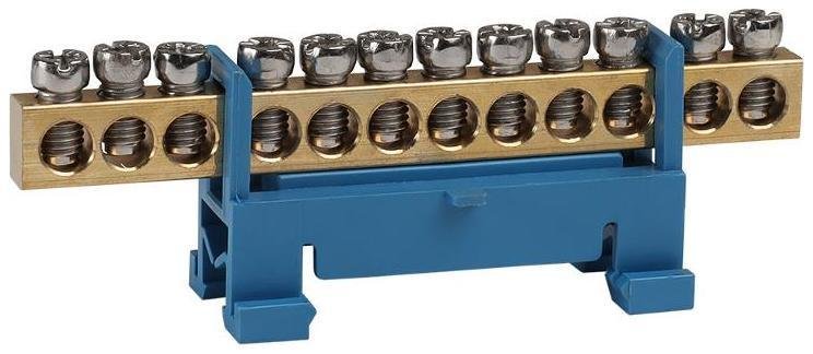 КЭАЗ 277830 Шина нулевая тип Стойка OptiKit BB-S-N-DIN-12-6х9 синий [в упаковке 10, цена за 1 шт]