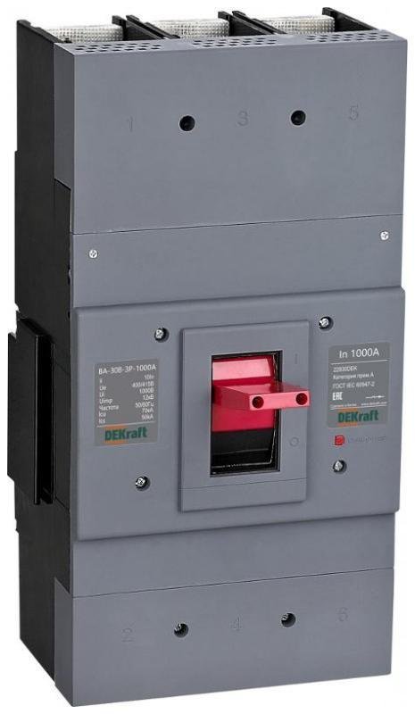 DEKraft 22831DEK Силовой автоматический выключатель 3P 1250А 70кА ВА-308