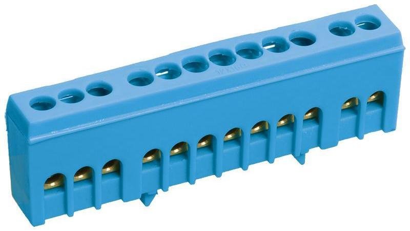 IEK YNN10-69-10KD-K07 Шина N "ноль" в корпусном изоляторе на DIN-рейку ШНИ-6х9-10-К-С