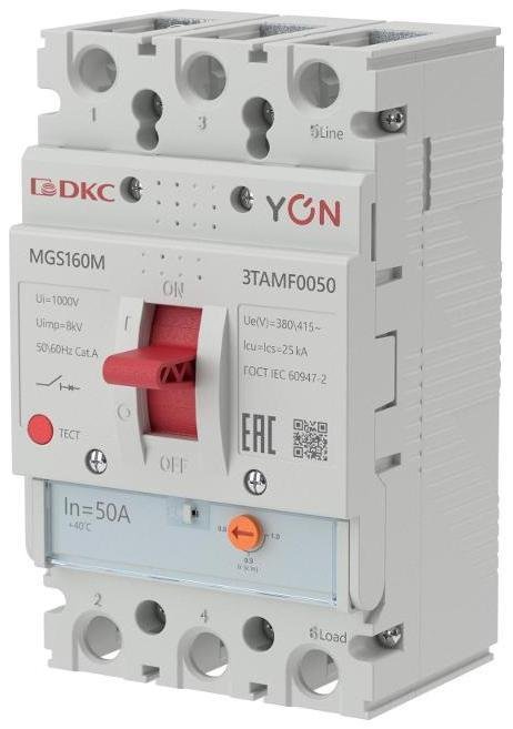 DKC MGS160M-3TAMF0050 Авт. выкл. YON MGS160 3P 40-50A 25kA
