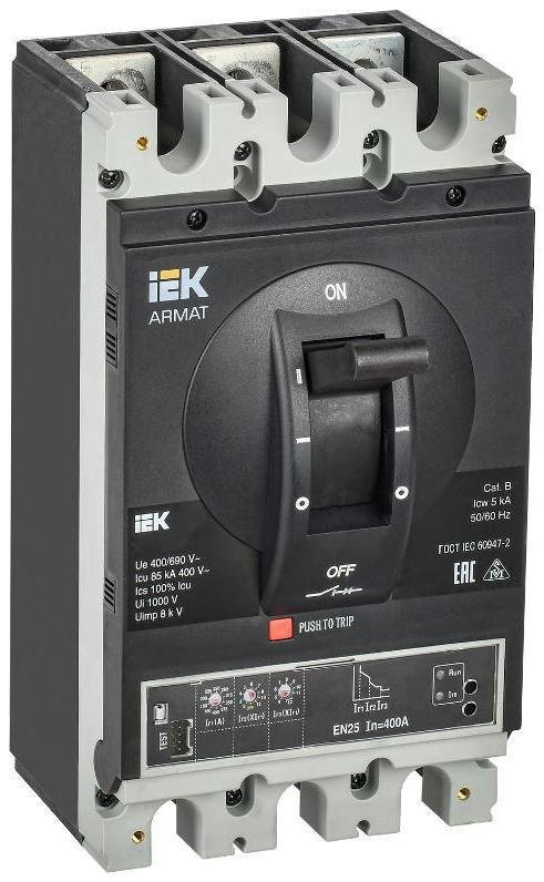 IEK AR-MCCB-3H-085-0400A-ELSC ARMAT Авт. выкл. лит. корпус 3P H 85кА 400А эл. станд.