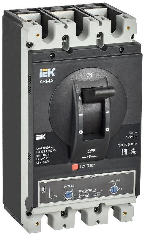 IEK AR-MCCB-3H-050-0400A-ATUC ARMAT Авт. выкл. лит. корпус 3P H 50кА 400А ТМ рег