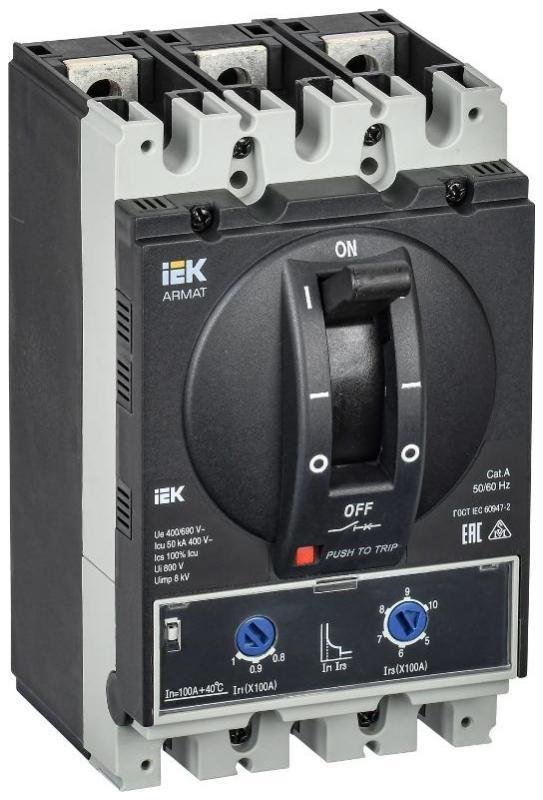 IEK AR-MCCB-3A-050-0100A-ATUC ARMAT Авт. выкл. лит. корпус 3P A 50кА 100А ТМ рег