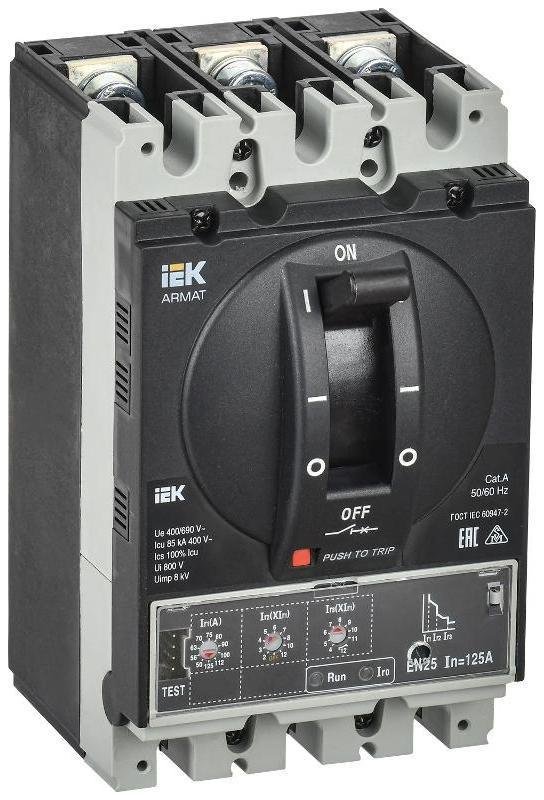 IEK AR-MCCB-3A-085-0125A-ELSC ARMAT Авт. выкл. лит. корпус 3P A 85кА 125А эл. станд