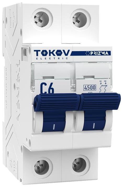 TOKOV electric TKE-PZ45-MCBI-2-6-C Выключатель автоматический модульный 2п C 6А 4.5кА PRIZMA