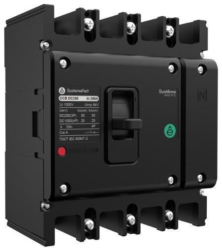 Systeme Electric SPD2503N4B1604D АВТ ВЫКЛ. SPD250 3P 50КА 500В ПОСТ.ТОК / 4P 20КА 3P TMD160 750В