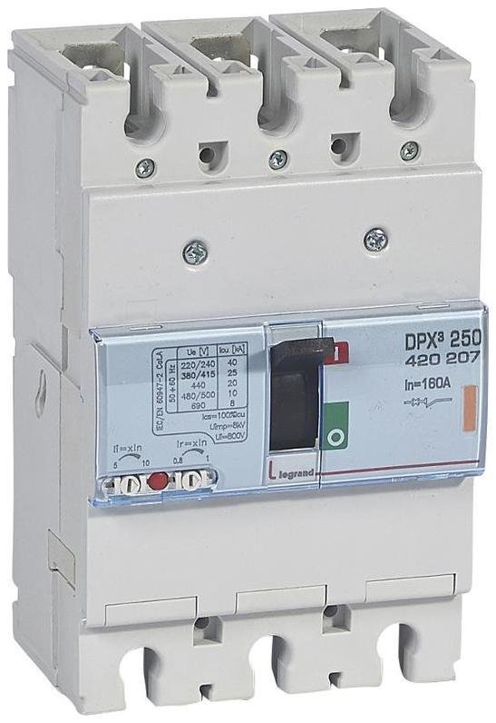 Legrand 420207 Автоматический выключатель DPX3 250 термомагнитный расцепитель 25кА 400В 3П 160А