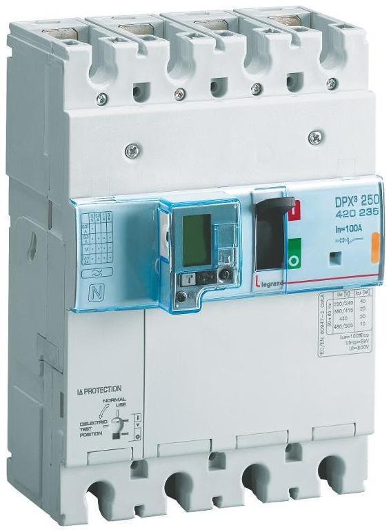 Legrand 420235 Автоматический выключатель DPX3 250 - термомагнитный расцепитель - 36 кА - 400 В" - 3П - 100 А