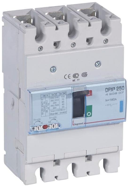 Legrand 420607 Автоматический выключатель DPX3 250 термомагнитный расцепитель 70кА 400В 3П 160А