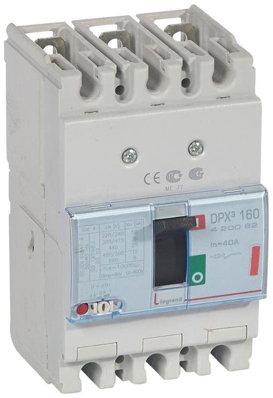 Legrand 420082 Автоматический выключатель DPX3 160 термомагнитный расцепитель 36кА 400В 3П 40А