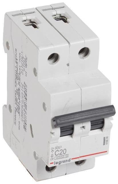 Legrand 419698 Выключатель автоматический двухполюсный RX3 4500 20А C 4,5кА