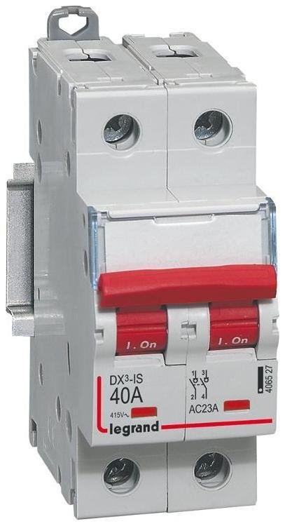 Legrand 406527 Выключатели-разъединители DX3-IS - дистанционное управление - 2П - 400 В" - 40 А - 2 модуля