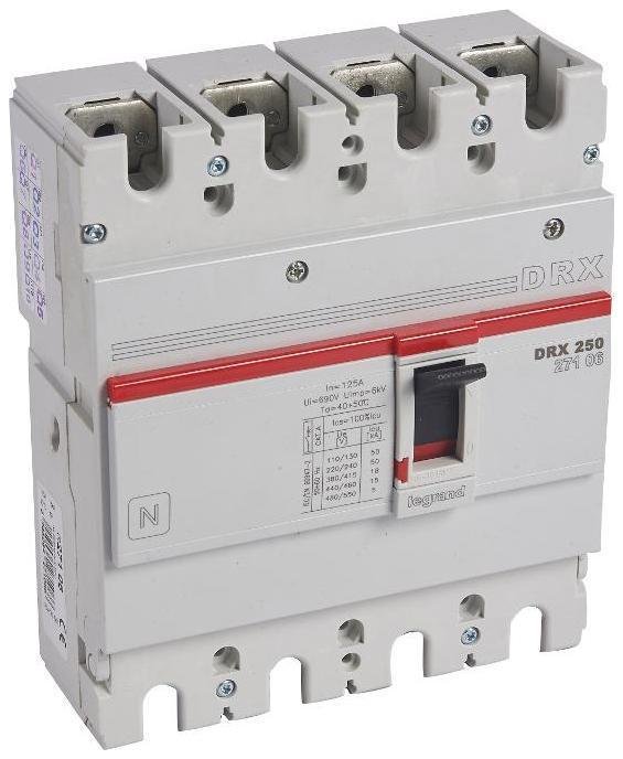 Legrand 027106 DRX250 термомагнитный 125A 4П 18KA
