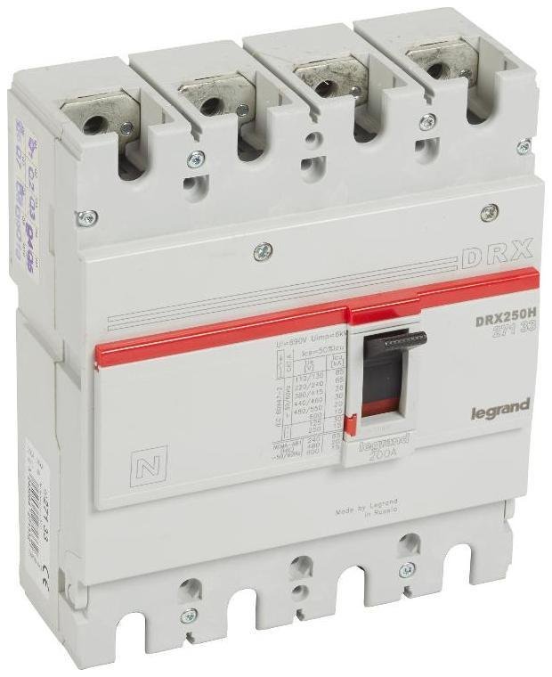 Legrand 027133 DRX250 термомагнитный 200A 4П 36KA