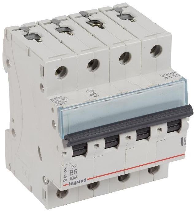 Legrand 403899 Выключатель автоматический четырехполюсный TX3 6000 6А B 10кА