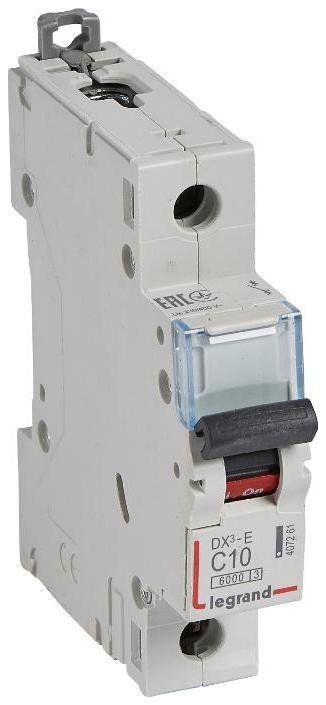 Legrand 407261 Выключатель автоматический однополюсный DX3-E 6000 10A C 6кА