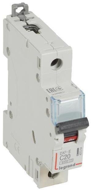 Legrand 407264 Выключатель автоматический однополюсный DX3-E 6000 20А C 6кА