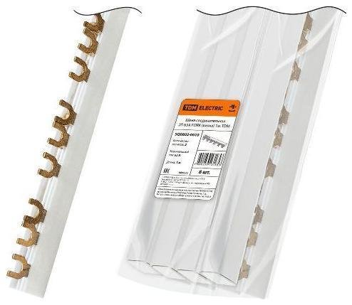 TDM electric SQ0802-0010 Шина соединительная 2П 63A FORK (вилка) 1м. [в упаковке 8, цена за 1 шт]