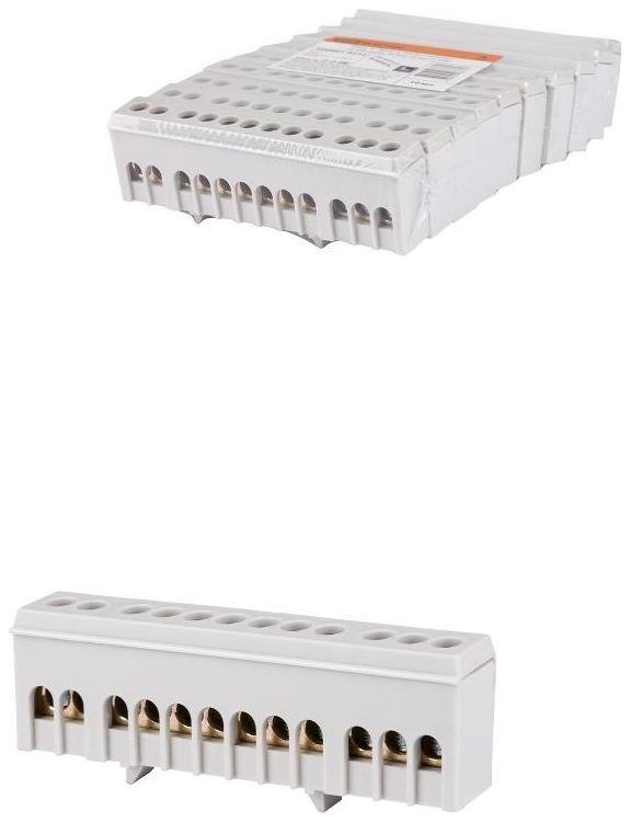 TDM electric SQ0801-0212 Шина "L" "фаза" в сером изоляторе на DIN-рейку 6x9мм 12 групп [в упаковке 10, цена за 1 шт]