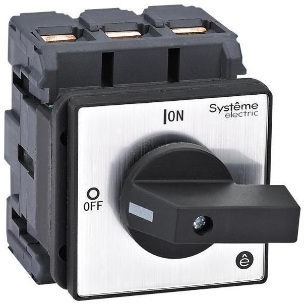 Systeme Electric MSD100320B Выключатель-Разъединитель 3P 100A IP20 с чёрной рукояткой на дверцу 4 винтами