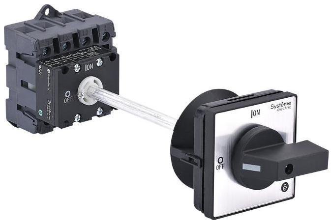 Systeme Electric MSD40440B Выключатель-Разъединитель 4P 40A IP20 С ЧЁРНОЙ выносной рукояткой на дин-рейке/плате
