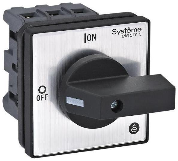 Systeme Electric MSD32320B Выключатель-Разъединитель 3P 32A IP20 с чёрной рукояткой на дверцу 4 винтами