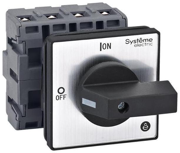 Systeme Electric MSD40420B Выключатель-Разъединитель 4P 40A IP20 с чёрной рукояткой на дверцу 4 винтами
