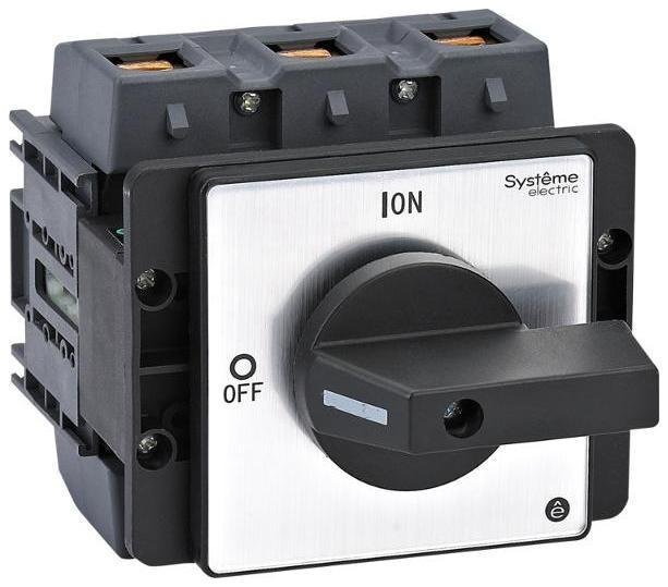 Systeme Electric MSD125320B Выключатель-Разъединитель 3P 125A IP20 с чёрной рукояткой на дверцу 4 винтами