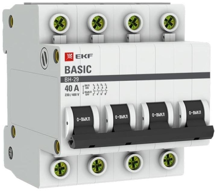 EKF SL29-4-40-bas Выключатель нагрузки модульный ВН-29 4P 40А Basic
