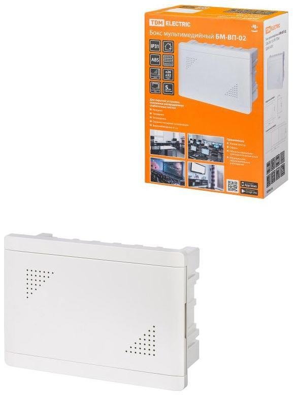 TDM electric SQ0915-0301 Бокс мультимедийный БМ-ВП-02, 330х235х115, IP31