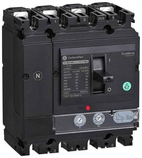Systeme Electric SPC100F080L4DF АВТ.ВЫКЛ SYSTEMEPACT CCB100 36KA 4P4D TMD80 РЫЧАГ