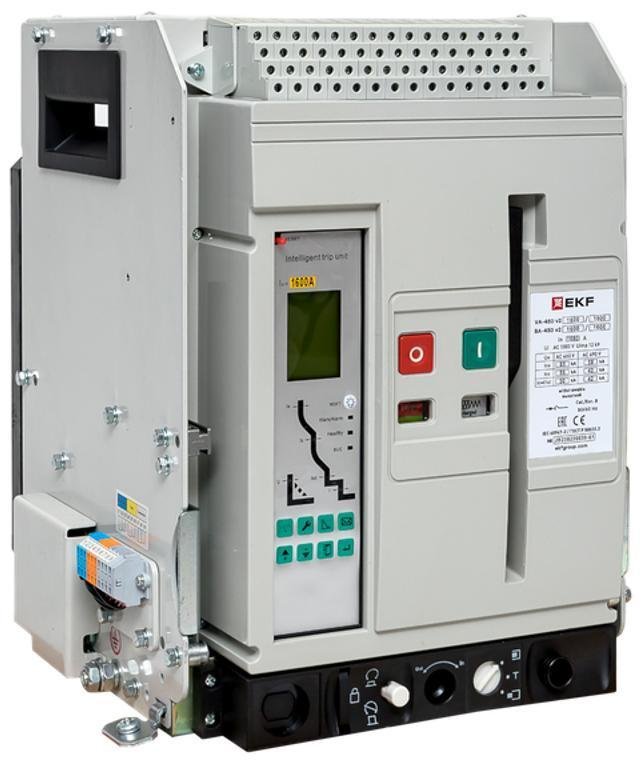 EKF mccb450-1600-1250v-v2 Выключатель автоматический ВА-450 1600/1250А 3P 65кА выкатной v2