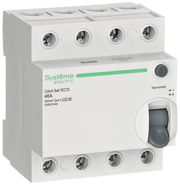 Systeme Electric C9R87440 City9 Set ВДТ 40А 4P 300мА A-S 400В