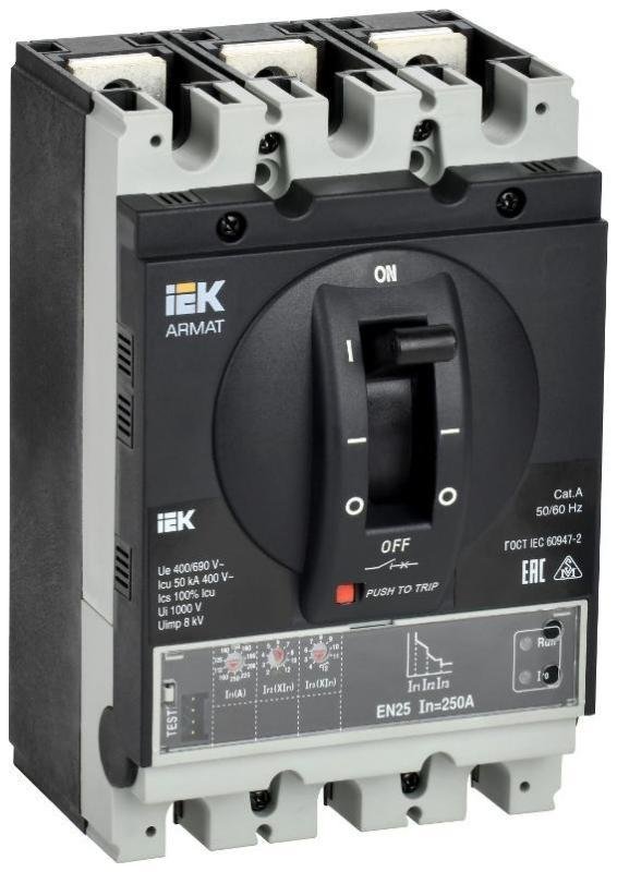IEK AR-MCCB-3G-050-0250A-ELSC ARMAT Авт. выкл. лит. корпус 3P G 50кА 250А эл. станд.