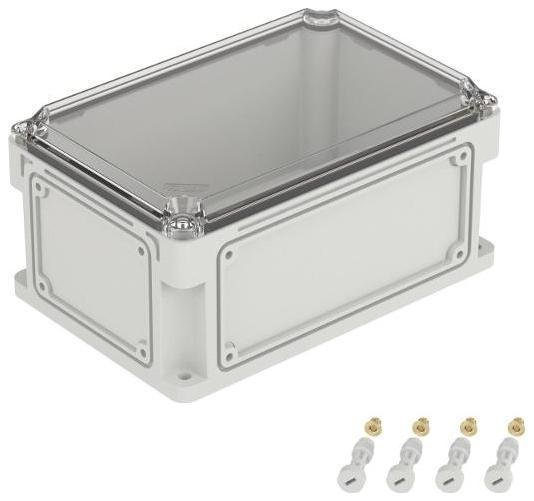 DKC 532211 Корпус пластиковый RAM box IP67 300х200х146 мм (высота крышки 21) стенка с выбивными фланцами прозрачная крышка