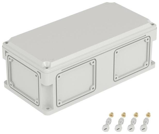 DKC 542210 Корпус пластиковый RAM box IP67 400х200х146 мм (высота крышки 21) стенка с выбивными фланцами непрозрачная крышка