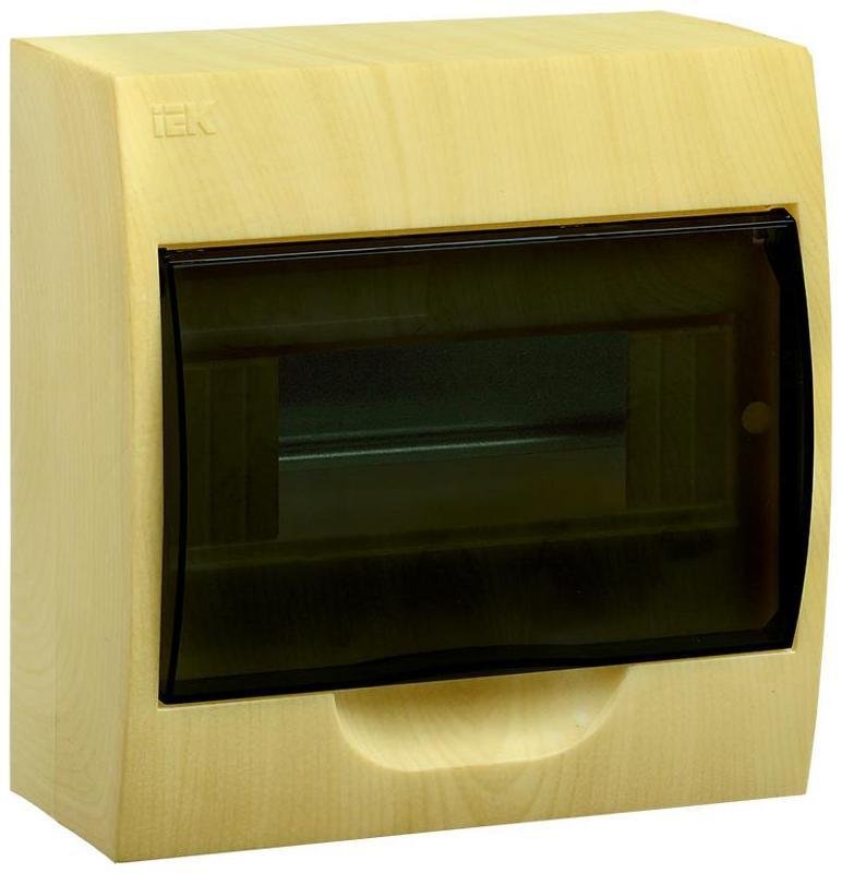 IEK MKP12-N-08-41-K34 Корпус пластиковый навесной на 8 модулей ЩРН-П-8 (сосна) IP41 KREPTA 3