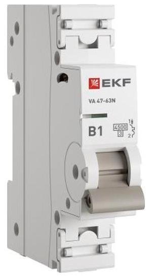 EKF M634101B Выключатель автоматический ВА 47-63N 1P 1А (В) 4,5 кА PROXIMA