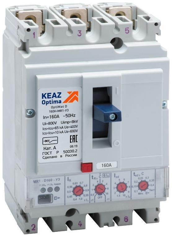 КЭАЗ 285503 Выключатель автоматический OptiMat D160H-MR1-У3| 285503