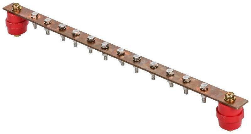 IEK ZGB10-50-012-483 Шина заземл. гл. 483х25х3мм на 12 подкл. медь