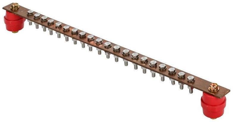 IEK ZGB10-50-020-483 Шина заземл. гл. 483х25х3мм на 20 подкл. медь