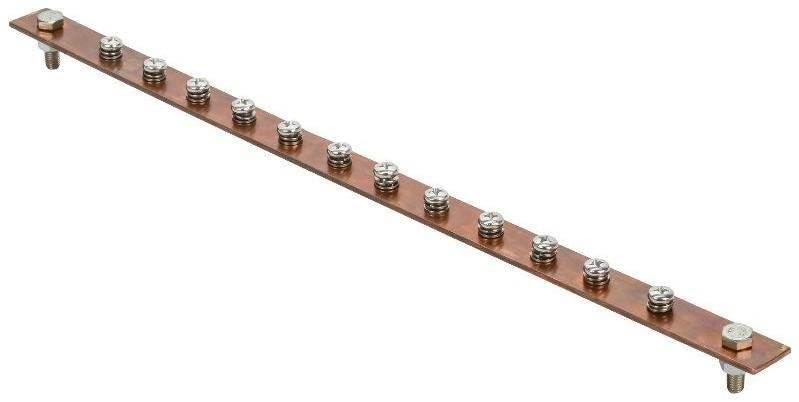 IEK ZGB10-50-012-483-U Шина заземл. гл. 483х25х3мм на 12 подкл. без изол. медь