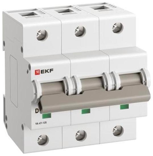 EKF mcb47125-3-40D Выключатель автоматический ВА 47-125 3P 40А (D) 15кА PROXIMA