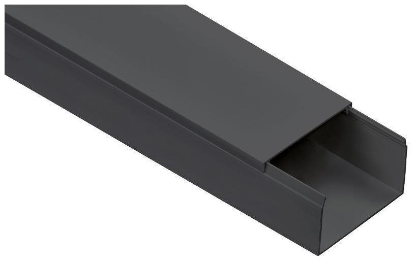 IEK EL-KK10-080-060-1-K02 Кабель-канал 80х60 "ЭЛЕКОР" черный (8м) [в упаковке 8, цена за 1 м]