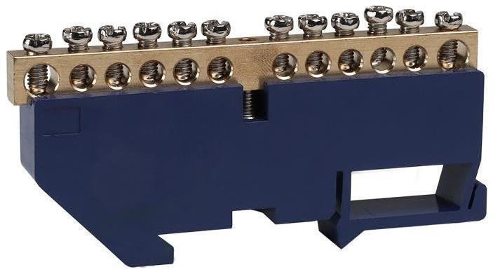 КЭАЗ 277840 Шина нулевая с изолятором OptiKit BB-D-N-DIN-12-6х9 синий [в упаковке 20, цена за 1 шт]