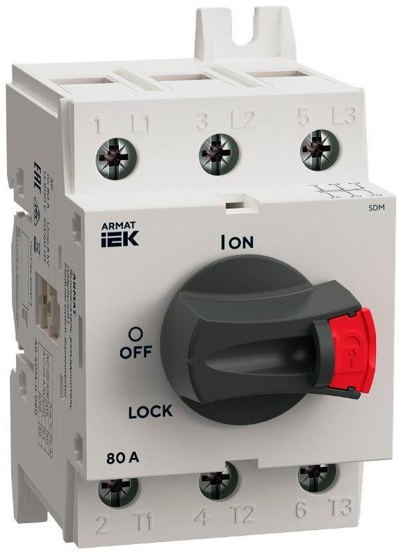 IEK AR-SDM-11-080 Выключатель-разъед. ARMAT SDM 3P 80А