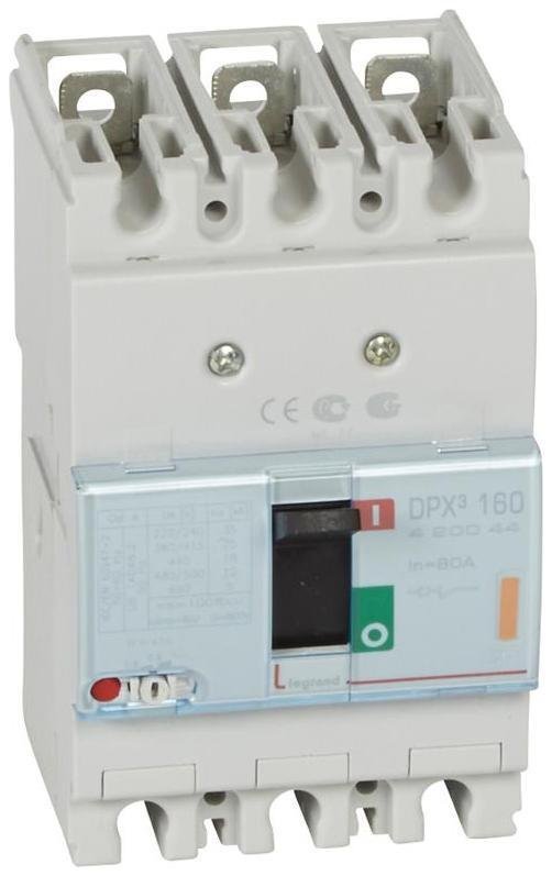 Legrand 420044 Автоматический выключатель DPX3 160 термомагнитный расцепитель 25кА 400В 3П 80А