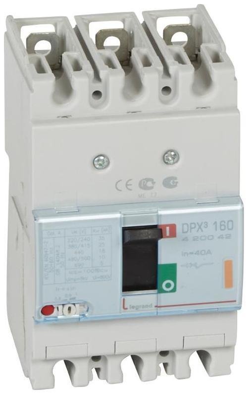 Legrand 420042 Автоматический выключатель DPX3 160 термомагнитный расцепитель 25кА 400В 3П 40А